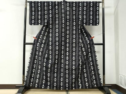 平和屋着物●久留米絣　単衣　吉祥唐草文　綿　逸品　未使用　CABI2552yc