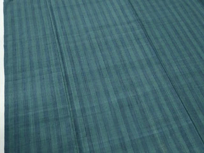 平和屋着物●上質な紬　縞　ロング丈　正絹　逸品　CABI2553yc