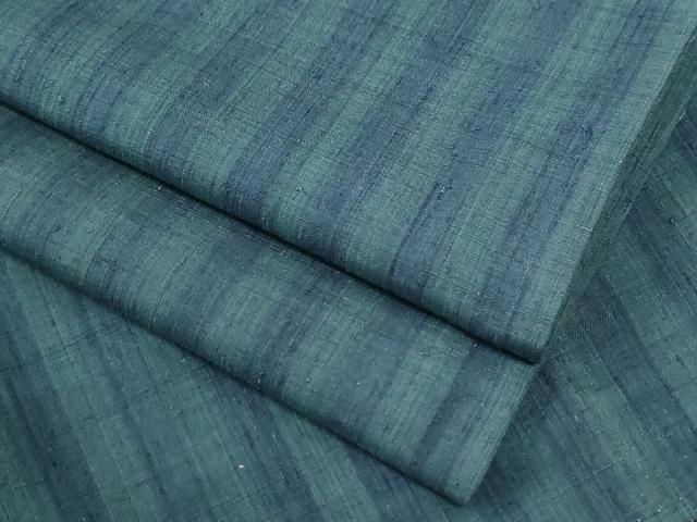 平和屋着物●上質な紬　縞　ロング丈　正絹　逸品　CABI2553yc