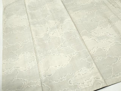 平和屋着物●本場大島紬　白大島　9マルキ　雲重ね文　正絹　逸品　CABI2554yc
