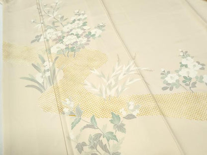 平和屋着物●訪問着　枝花文　金彩　正絹　逸品　CABI2556yc