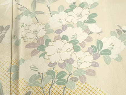 平和屋着物●訪問着　枝花文　金彩　正絹　逸品　CABI2556yc