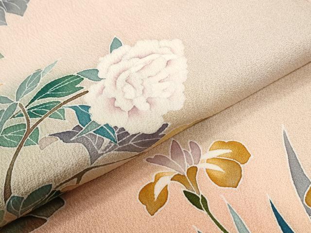 平和屋着物●訪問着　友禅　枝花文　暈し染め　正絹　逸品　未使用　CABI2558yc