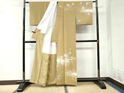 平和屋着物●訪問着　友禅　作家物　枝花文　暈し染め　正絹　逸品　CABI2565yc