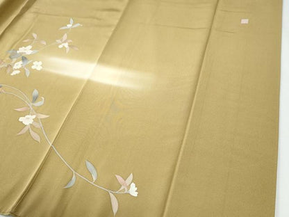 平和屋着物●訪問着　友禅　作家物　枝花文　暈し染め　正絹　逸品　CABI2565yc