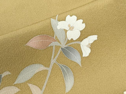 平和屋着物●訪問着　友禅　作家物　枝花文　暈し染め　正絹　逸品　CABI2565yc