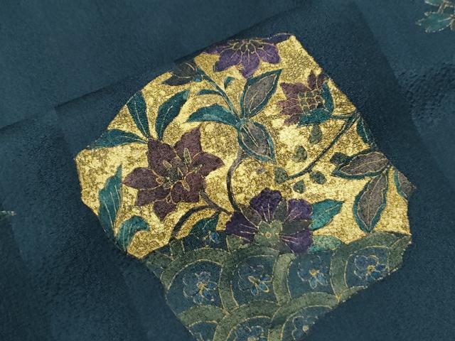 平和屋着物●豪華色留袖　破れ色紙吉祥更紗草花文　金彩　正絹　逸品　CABI2566yc