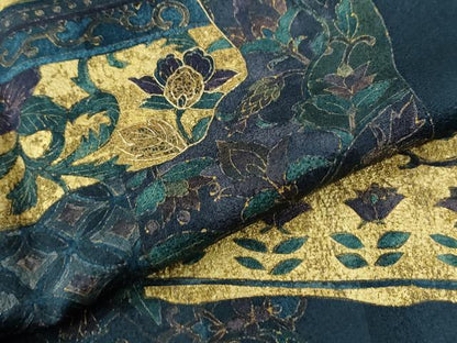 平和屋着物●豪華色留袖　破れ色紙吉祥更紗草花文　金彩　正絹　逸品　CABI2566yc