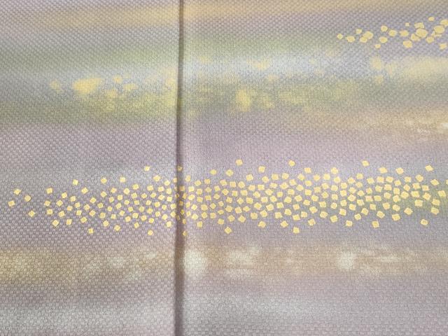 平和屋着物●訪問着　刺繍　霞箔散らし　金彩　正絹　逸品　CABI2569yc