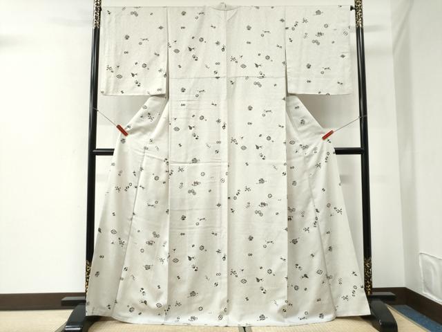 平和屋着物●上質な小紋　宝尽くし　金彩　正絹　逸品　CABI2570yc