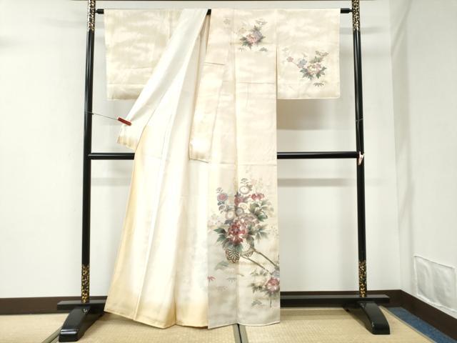 平和屋着物●訪問着　牡丹花車文　金彩　正絹　逸品　CABI2571yc