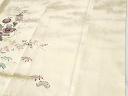 平和屋着物●訪問着　牡丹花車文　金彩　正絹　逸品　CABI2571yc