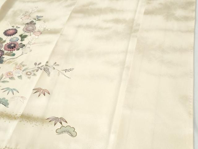 平和屋着物●訪問着　牡丹花車文　金彩　正絹　逸品　CABI2571yc