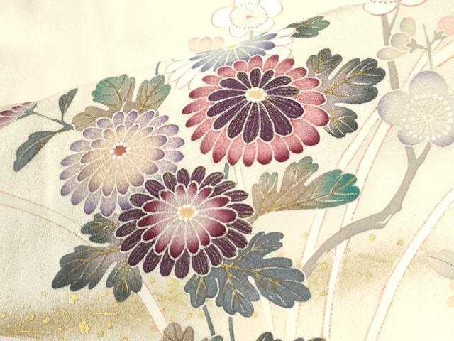 平和屋着物●訪問着　牡丹花車文　金彩　正絹　逸品　CABI2571yc
