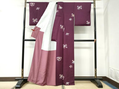 平和屋着物●訪問着　花唐草文　正絹　逸品　CABI2575yc