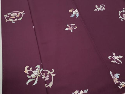平和屋着物●訪問着　花唐草文　正絹　逸品　CABI2575yc