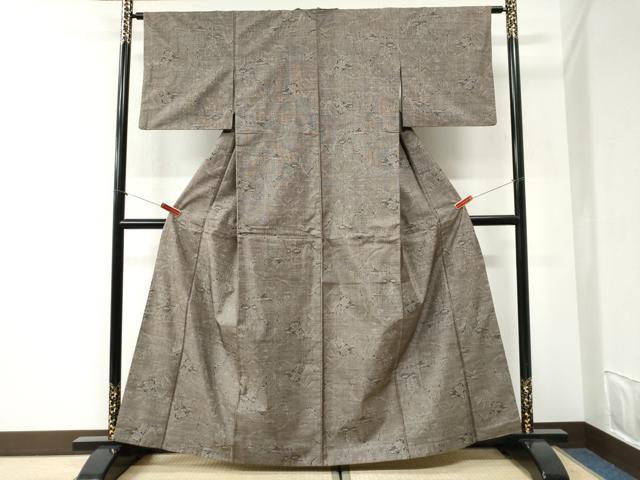 平和屋着物●本場大島紬　9マルキ　遠山樹林風景文　正絹　逸品　CABI2576yc