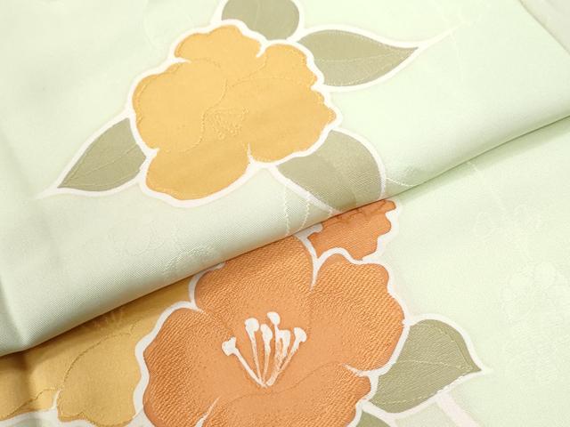 平和屋着物●上質な小紋　地紋起こし　草花文　正絹　逸品　CABI2577yc