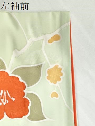 平和屋着物●上質な小紋　地紋起こし　草花文　正絹　逸品　CABI2577yc