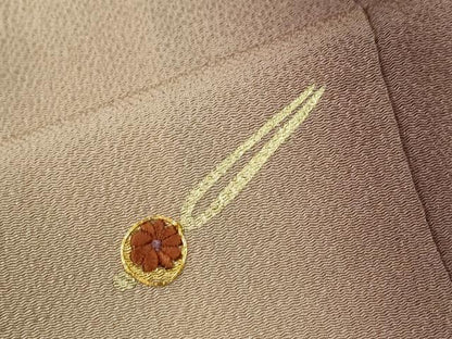 平和屋着物●訪問着　総刺繍　駒刺繍　片輪車　簪　楽器　暈し染め　鬼しぼ縮緬　正絹　逸品　CABI2580yc