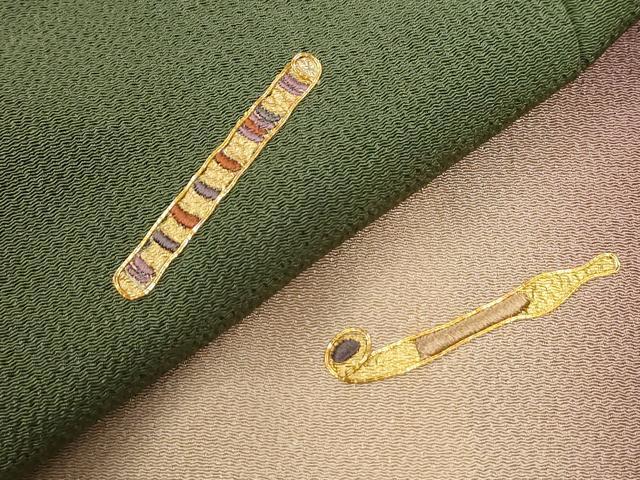 平和屋着物●訪問着　総刺繍　駒刺繍　片輪車　簪　楽器　暈し染め　鬼しぼ縮緬　正絹　逸品　CABI2580yc