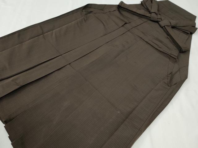 平和屋着物●男性　馬乗り袴　縞　正絹　逸品　CABI2581yc