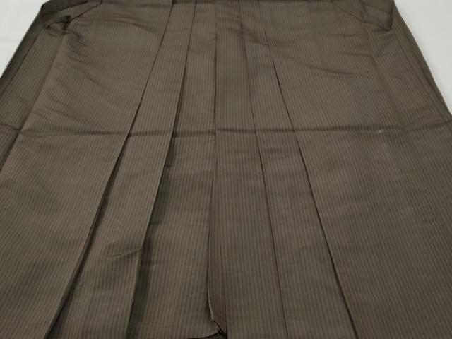 平和屋着物●男性　馬乗り袴　縞　正絹　逸品　CABI2581yc