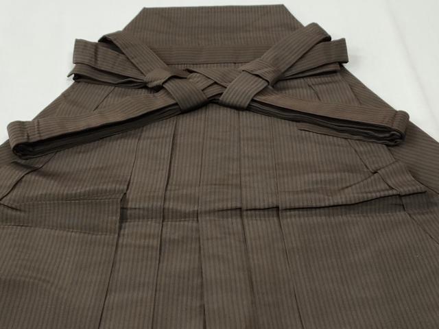 平和屋着物●男性　馬乗り袴　縞　正絹　逸品　CABI2581yc