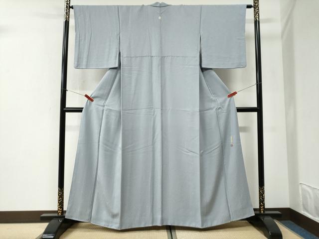 平和屋着物●本草木染作家　圓啓　色無地　菊尽くし地紋　淡藤色　正絹　逸品　CABI2586yc