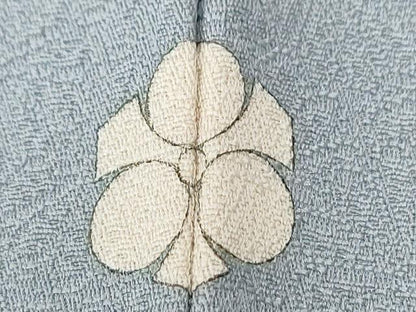 平和屋着物●本草木染作家　圓啓　色無地　菊尽くし地紋　淡藤色　正絹　逸品　CABI2586yc