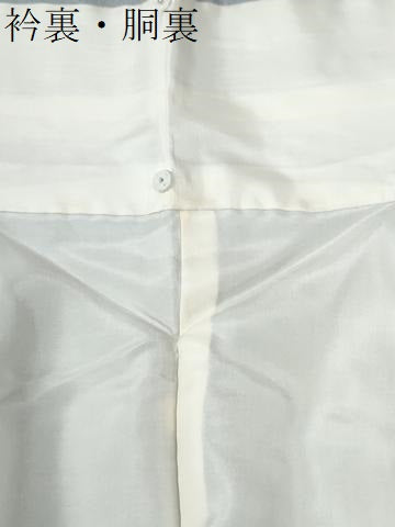 平和屋着物●本草木染作家　圓啓　色無地　菊尽くし地紋　淡藤色　正絹　逸品　CABI2586yc