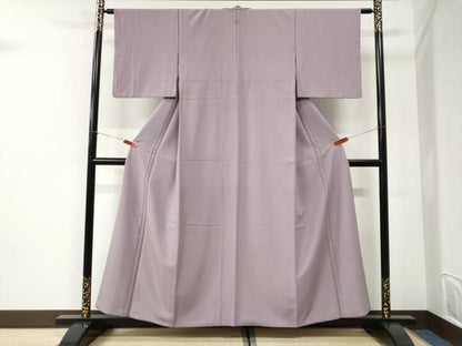 平和屋着物●洗える最高級着物　＜英＞はなぶさ謹製　色無地　紅藤色　CABI2587yc