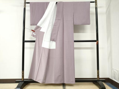 平和屋着物●洗える最高級着物　＜英＞はなぶさ謹製　色無地　紅藤色　CABI2587yc