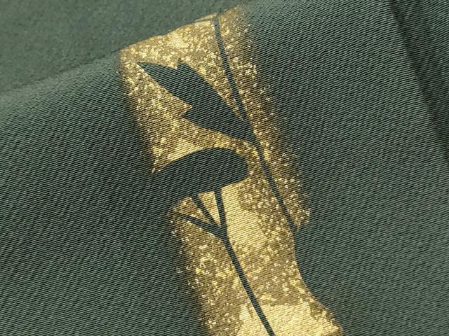 平和屋着物●訪問着　竹屋町刺繍　短冊草花文　暈し染め　金彩　正絹　逸品　CABI2591yc