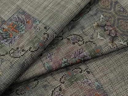 平和屋着物●本場大島紬　9マルキ　色紙重ね吉祥花唐草文　正絹　逸品　CABI2603yc