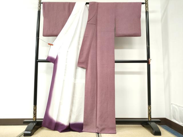 平和屋着物●江戸小紋　鮫小紋柄　鬼しぼ縮緬　正絹　逸品　CABI2604yc