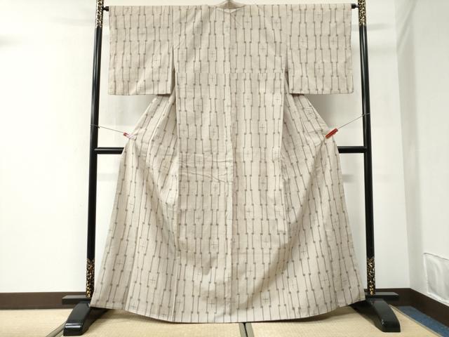 平和屋着物●上質な紬　変わり縞　正絹　逸品　CABI2605yc