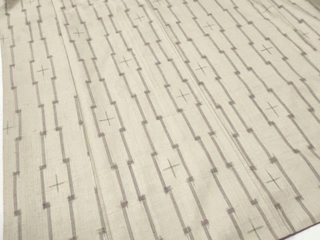 平和屋着物●上質な紬　変わり縞　正絹　逸品　CABI2605yc