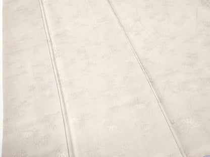 平和屋着物●上質な色無地　笹竹地紋　灰桜色　正絹　逸品　CABI2613yc