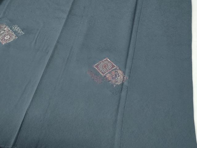 平和屋着物●訪問着　寿光織　菱重ね鳳凰花唐草文　銀糸　正絹　逸品　CABI2616yc