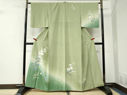 平和屋着物●訪問着　友禅　作家物　花籠文　暈し染め　正絹　逸品　CABI2617yc