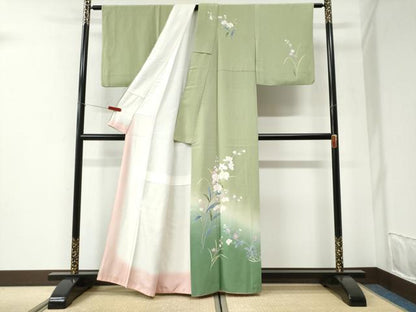 平和屋着物●訪問着　友禅　作家物　花籠文　暈し染め　正絹　逸品　CABI2617yc