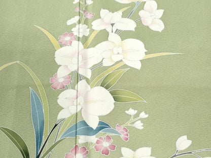 平和屋着物●訪問着　友禅　作家物　花籠文　暈し染め　正絹　逸品　CABI2617yc