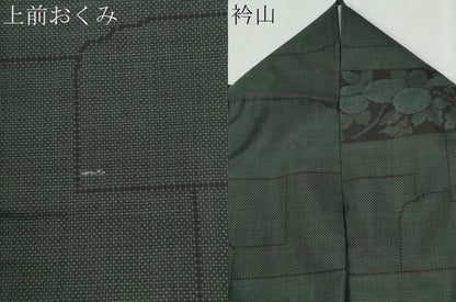 平和屋着物●本場大島紬　9マルキ　短冊重ね草花文　ロング丈　正絹　逸品　CABI2619yc