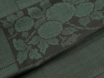 平和屋着物●本場大島紬　9マルキ　短冊重ね草花文　ロング丈　正絹　逸品　CABI2619yc