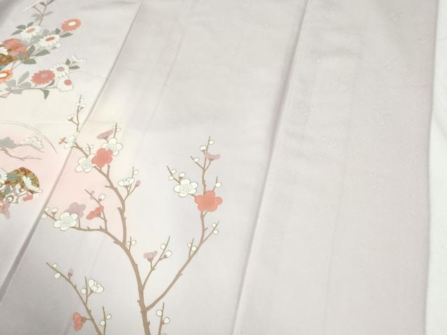 平和屋着物●訪問着　浜松冊子草花文　暈し染め　金彩　正絹　逸品　CABI2621yc