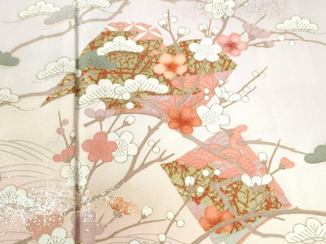 平和屋着物●訪問着　浜松冊子草花文　暈し染め　金彩　正絹　逸品　CABI2621yc