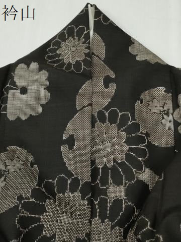 平和屋着物●本場大島紬　7マルキ　地空き　舞花文　正絹　逸品　CABI2622yc