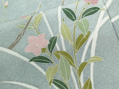 平和屋着物●訪問着　友禅　枝花文　暈し染め　正絹　逸品　CABI2624yc