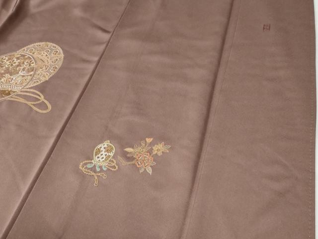 平和屋着物●訪問着　総刺繍　鏡裏人物御所車花唐草文　金糸　正絹　逸品　CABI2634yc